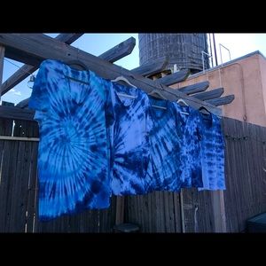 Men Shibori Tie Dye t-shirts size L 100% cotton